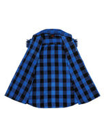 Men's Sleeveless Flannel Shirt Black - Blue