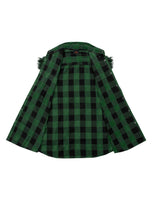 Men's Sleeveless flannel shirt Black - Green