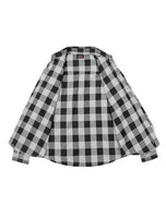 Men's Flannel Shirt Black - White