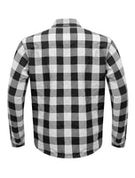 Men's Flannel Shirt Black - White