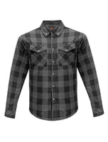 Men's Flannel Shirt Black - Grey