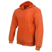 Milwaukee Leather MNG11687 Men's Orange High-Visibility Zipper Front Premium Cotton Hoodie