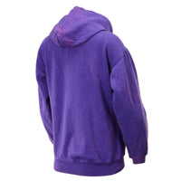 Milwaukee Leather MNG21622 Women's Distressed Purple Sweatshirt Full Zip Up Long Sleeve Casual Hoodie - with Pocket