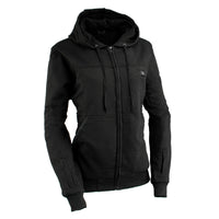 Nexgen Heat NXL2717DUAL Tech Women's Black Heated Jacket Sweatshirt Hoodie for Winter Cold Weather w/ Battery