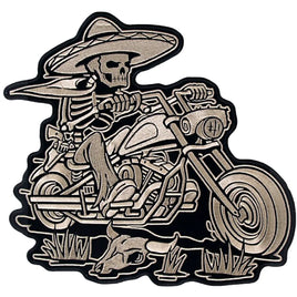 Sombrero Skeleton Rider 11" x 10" Patch