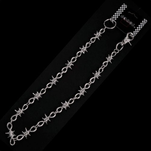 Handmade Unisex Chunky Barbed Wire Link Chain Wallet Belt Pants Chains for  men