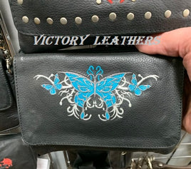 Ladies Studded Butterfly Leather Belt Hip Bag, Victory Leathers